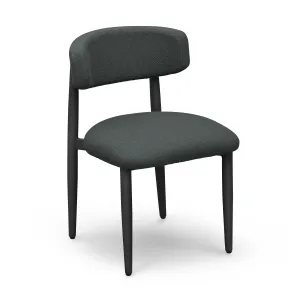 Tov Annika Black Textured Outdoor Dining Side Chair