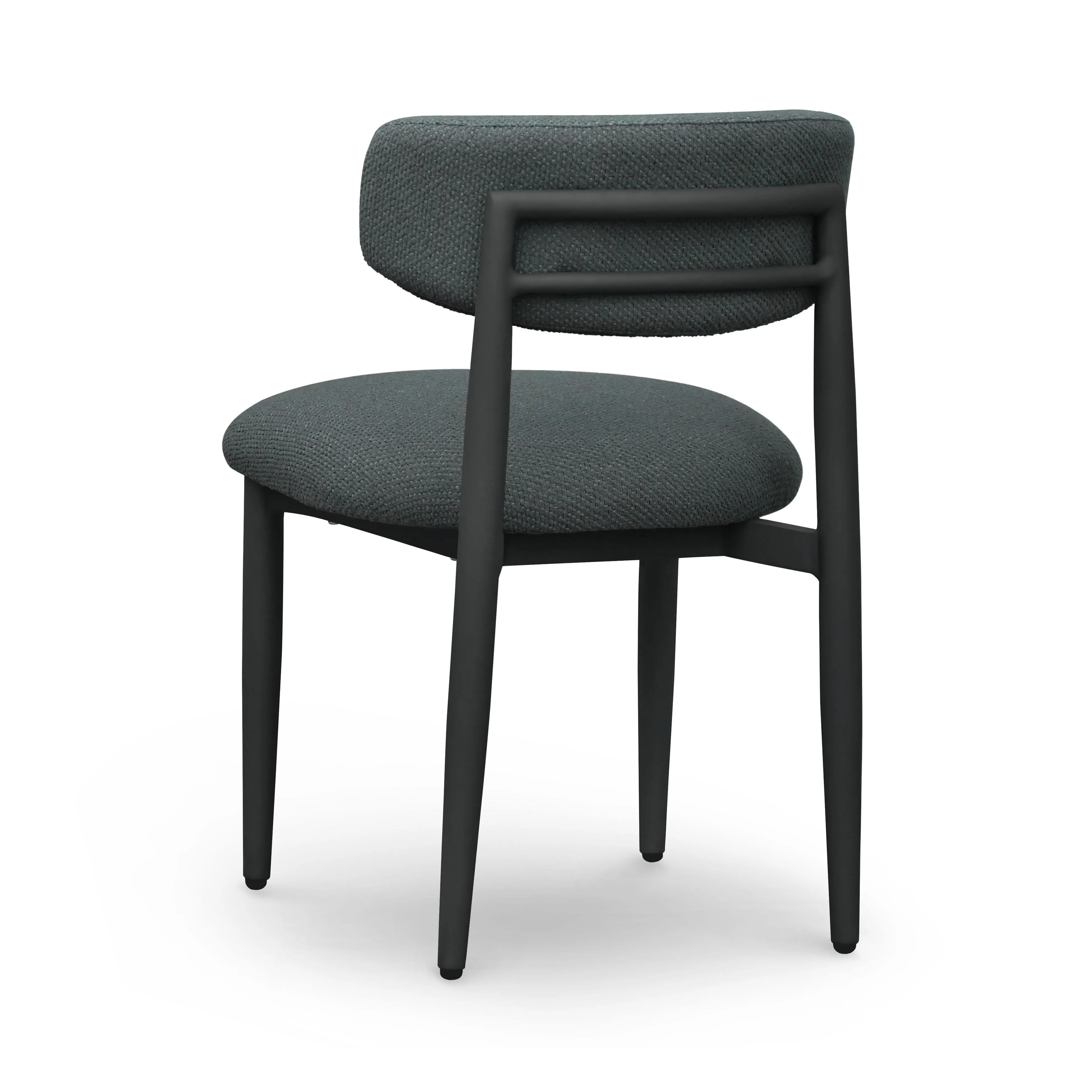 Tov Annika Black Textured Outdoor Dining Side Chair