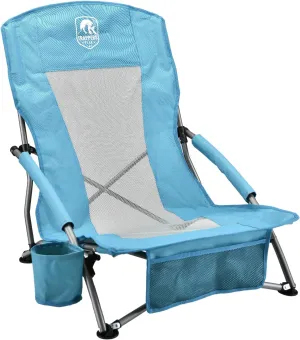 Trapper's Peak Low Profile Folding Beach Chair, 2PK, Mint Green