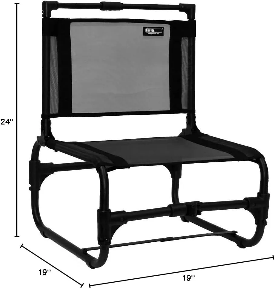 Travel Chair Larry Chair, Normal, Black Steel