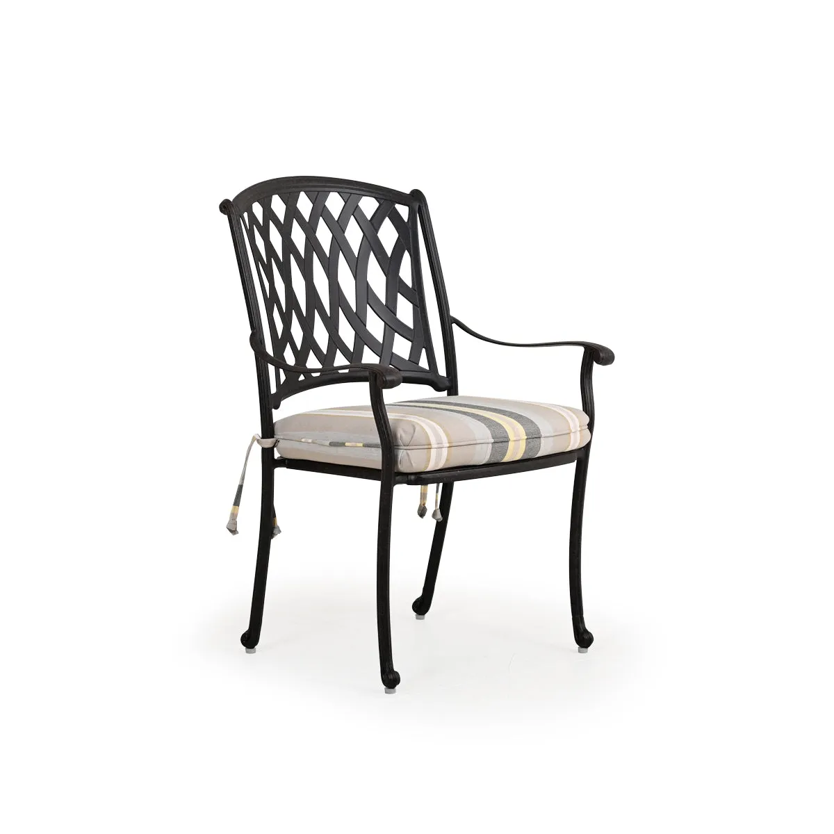 Trellis Outdoor Cast Aluminum Dining Arm Chair