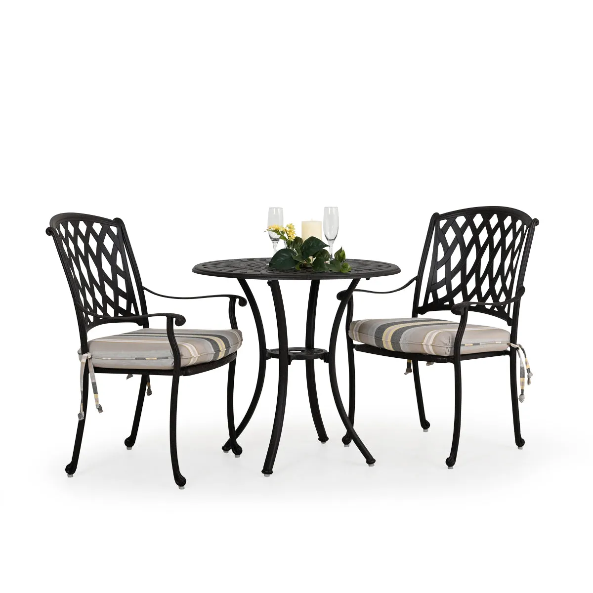 Trellis Outdoor Cast Aluminum Dining Arm Chair