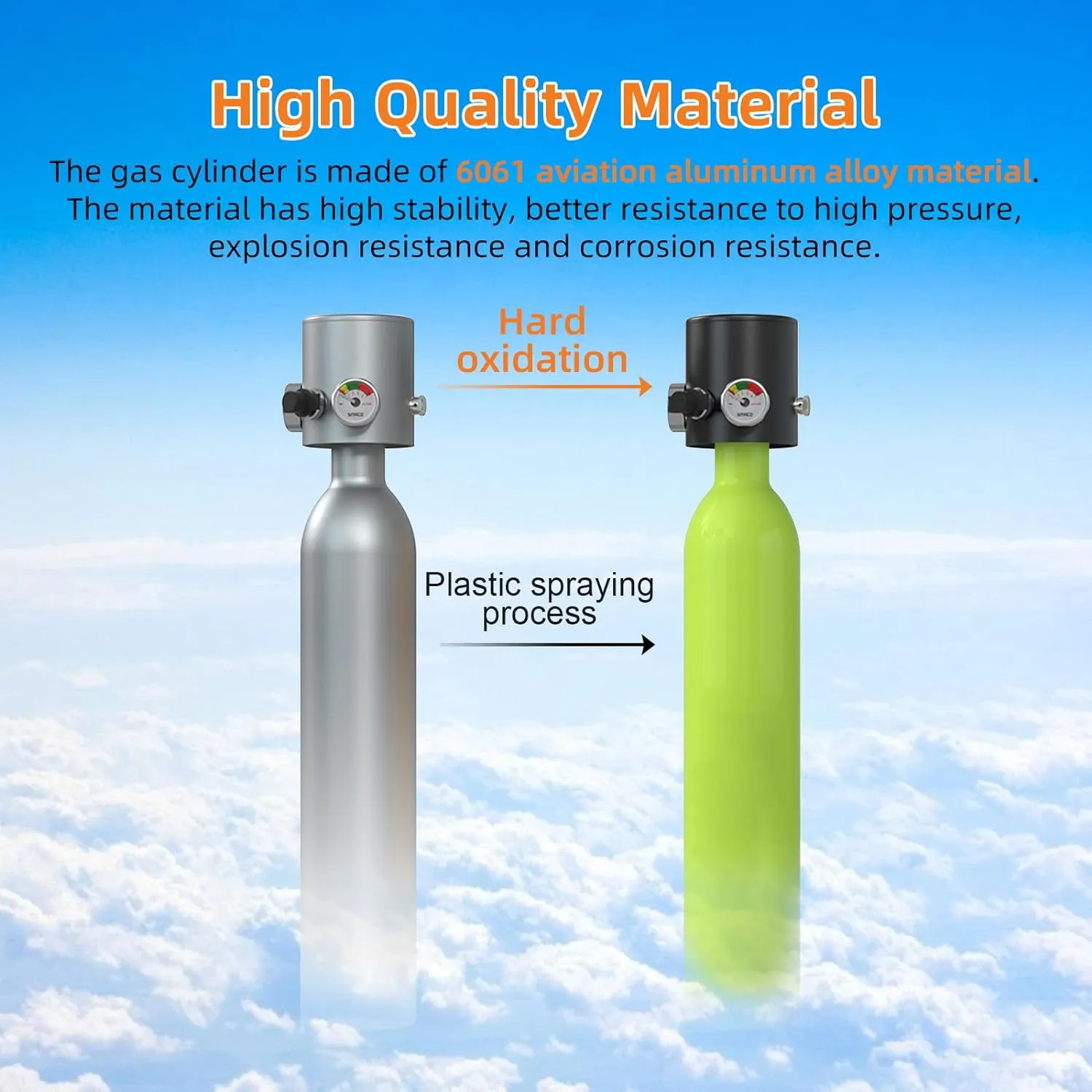 TUDIVING-0.5L Portable Mini Scuba Tank with Pump,Diving Oxygen Cylinder with Full Face Snorkel Mask,Lung Tank Kits for Underwater Diving Breathing Training/Rescue/Boat Cleaning