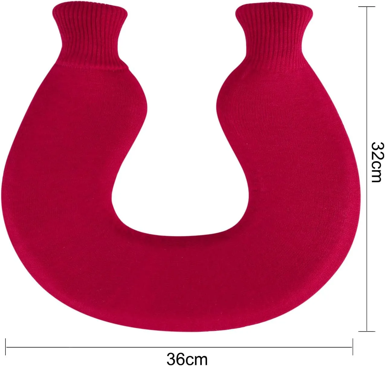 U-Shaped Hot Water Bottle for Neck and Shoulder, Warmer Hot and Cold Water Bag Winter Relaxing Reusable Pain Relief Portable Soft Knitted Cover