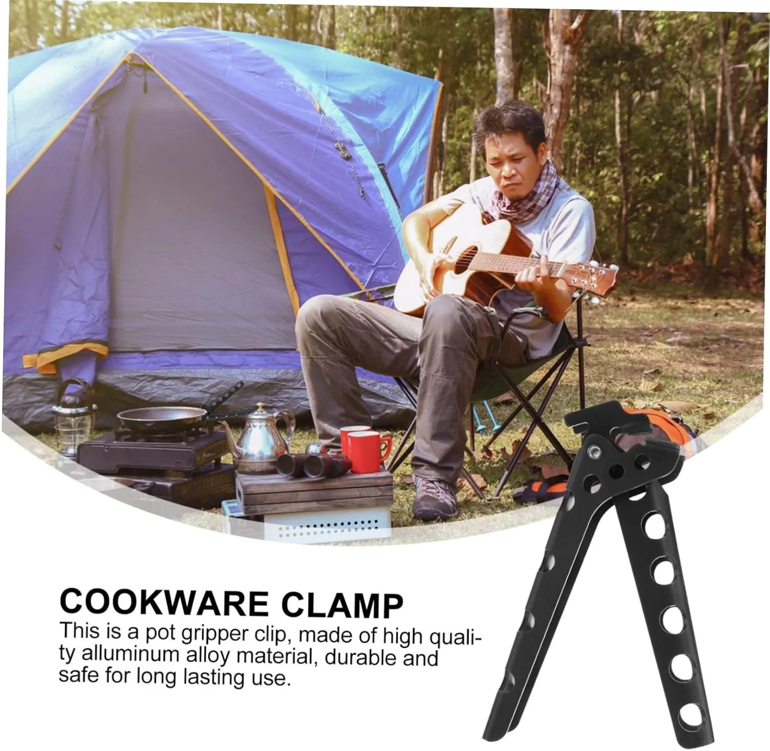 Unomor 3pcs Camping Cookware Pot Clip -scald Dish Clip High-temperature Resistant Lightweight Plate Holder for Safely Lifting Hot Cookware for Outdoor Cooking and Camping