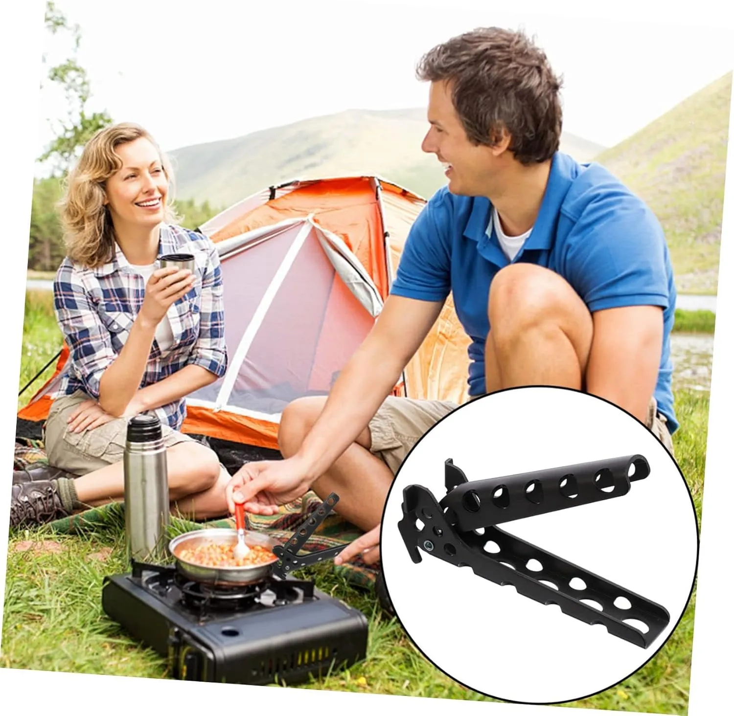 Unomor 3pcs Camping Cookware Pot Clip -scald Dish Clip High-temperature Resistant Lightweight Plate Holder for Safely Lifting Hot Cookware for Outdoor Cooking and Camping
