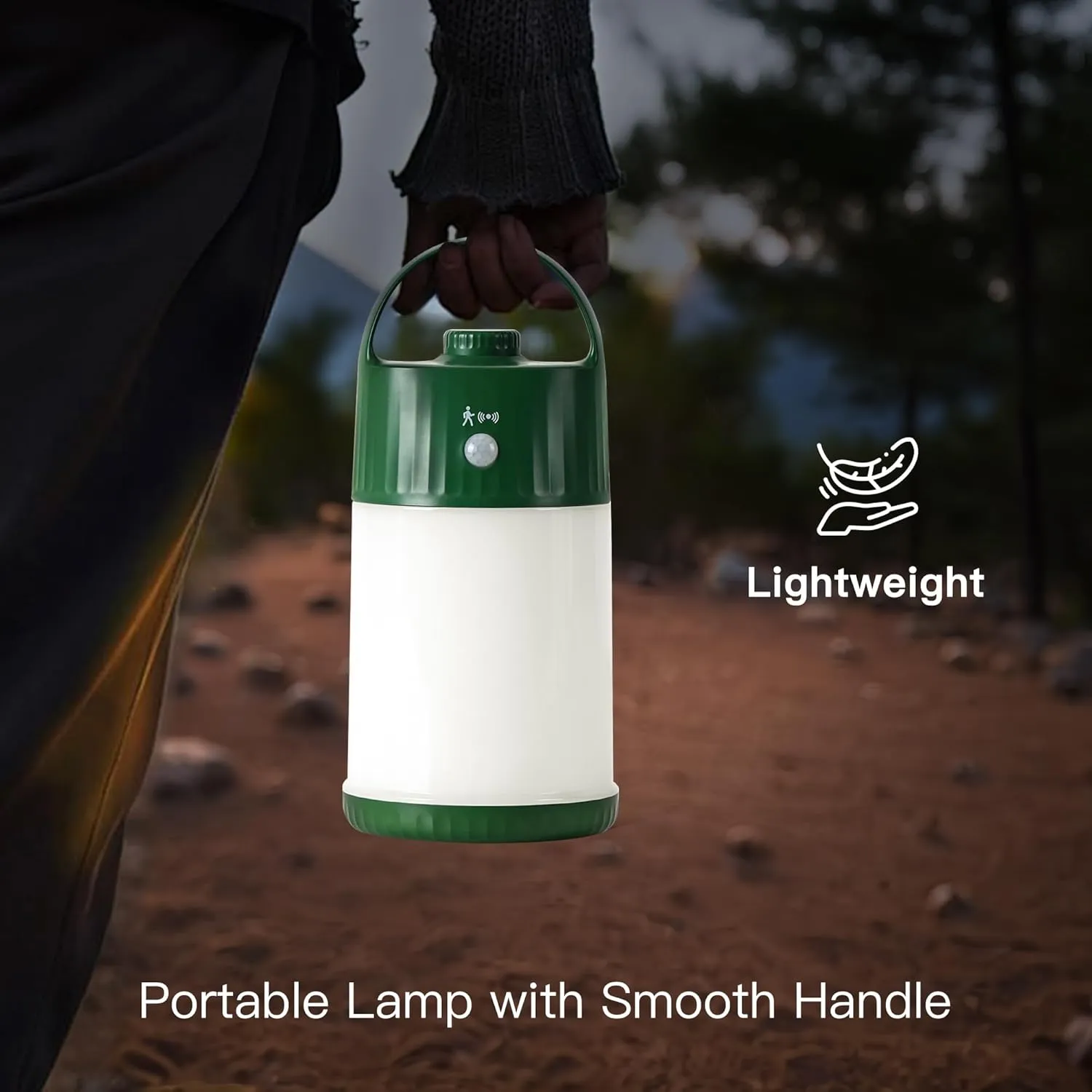 Upgraded Motion Sensor Night Light with 4 Adjustable Brightness Levels,Portable Rechargeable LED Lamp with PIR Motion Detection, 4000mAh Battery, Ideal for Bedroom, Closet, Camping (Green)