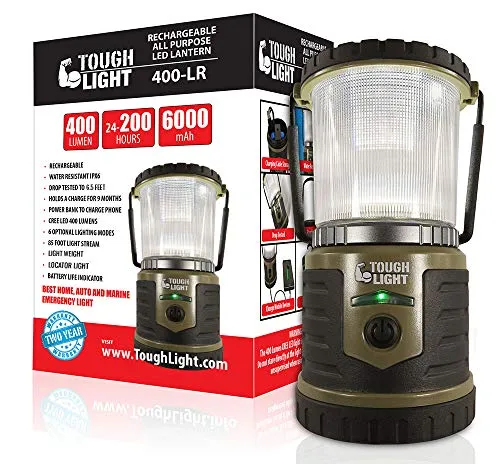 USB Rechargeable Lantern|400 Lumens|200hrs of Light|6000mAh Power Bank | 6 Modes