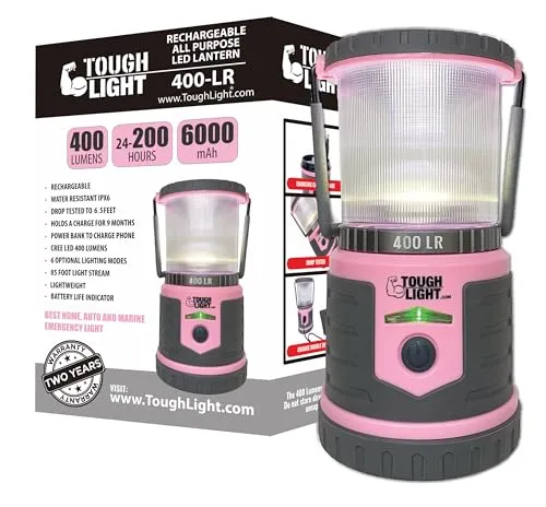 USB Rechargeable Lantern|400 Lumens|200hrs of Light|6000mAh Power Bank | 6 Modes