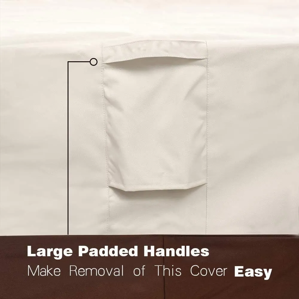 Vailge Patio Chair Covers, Lounge Deep Seat Cover, Heavy Duty and Waterproof Outdoor Lawn Patio Furniture Covers (2 Pack - Large, Beige & Brown)