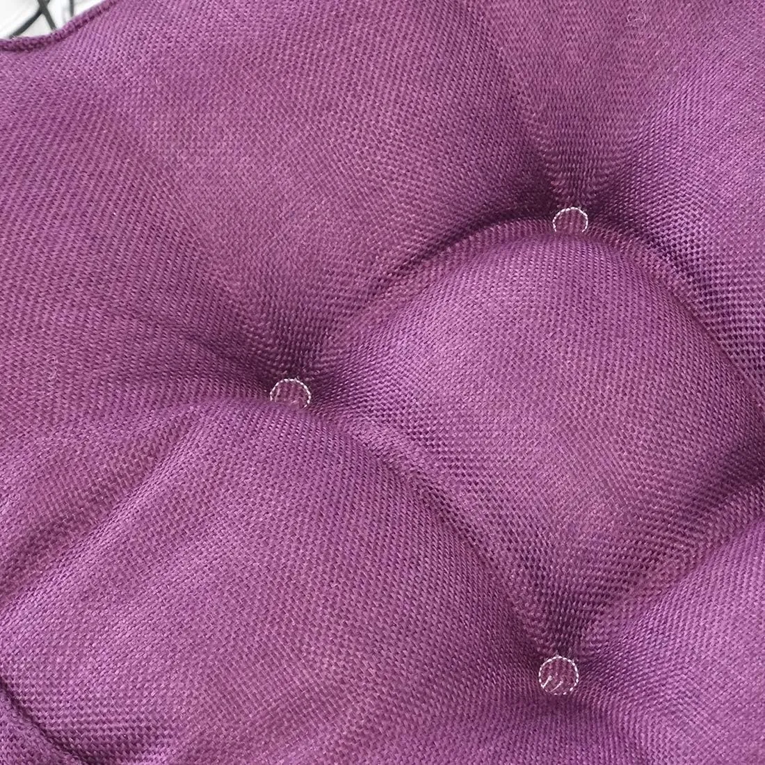 vctops Faux Linen Square Padded Chair Seat Cushion,Soft Solid Chair Pads,Comfortable Sitting for Office,Home or Car 20"x20" Dark Purple