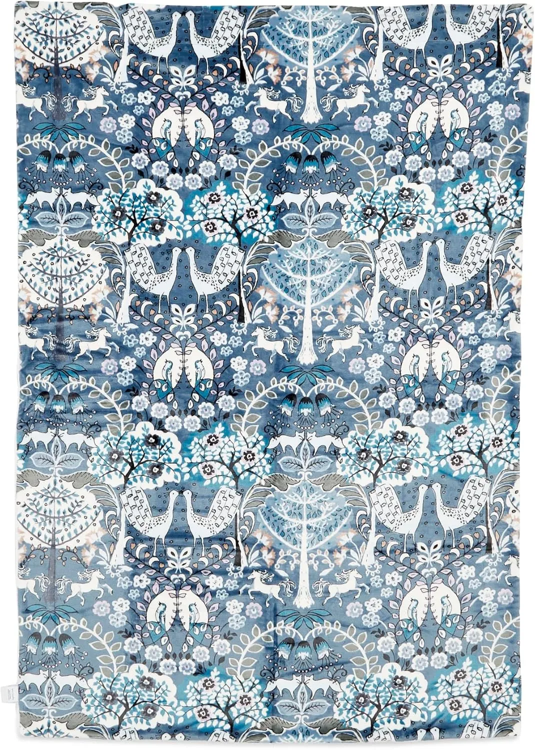 Vera Bradley Fleece Cozy Life Throw Blanket, Enchantment Blue