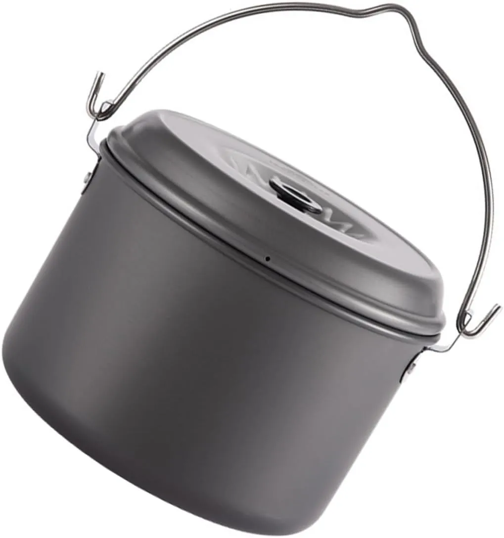 VICASKY Portable Camping Cookware Set 4l Cooking Pot Camping Pots Pans Outdoor Cooking Equipment