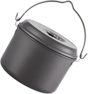 VICASKY Portable Camping Cookware Set 4l Cooking Pot Camping Pots Pans Outdoor Cooking Equipment