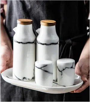 Vinegar Bottle Anti-Leakage, Ceramic Olive Oil Bottle Japanese Ceramic Oil Pot/Seasoning Bottle/Vinegar Bottle/Soy Sauce Bottle for