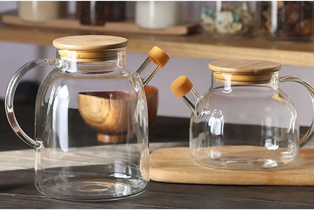Vinegar Bottle Anti-Leakage,Dispenser Glass Olive Oil Bottle Leak-Proof Oil Bottle Transparent(Color : 1800ml) (1800ml) (1800ml)