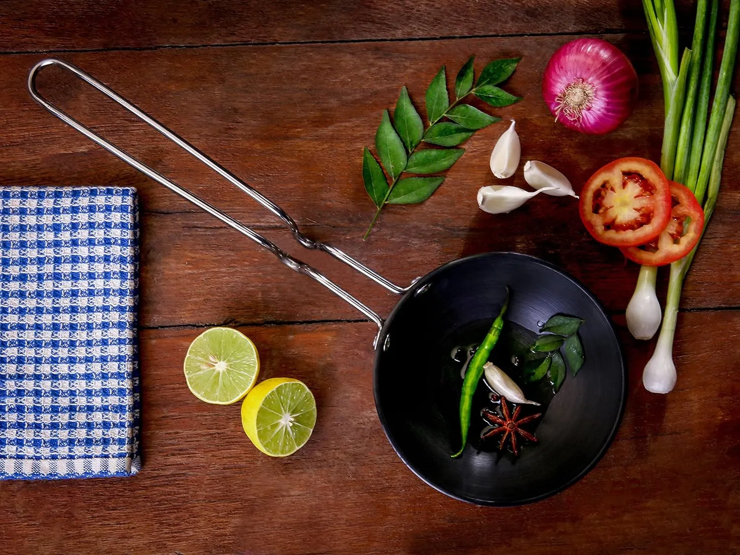 Vinod Hard Anodized Tadka Pan (Large), 3.25 mm thick
