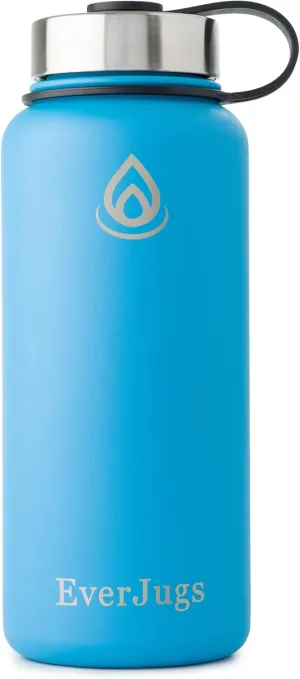 Water Bottle - 32 Oz, Wide Mouth, Premium Stainless Steel Lid/Bottle, Double Walled Vacuum Insulated, Thermo Mug, Metal Flask, Leak Proof, Eco-Friendly