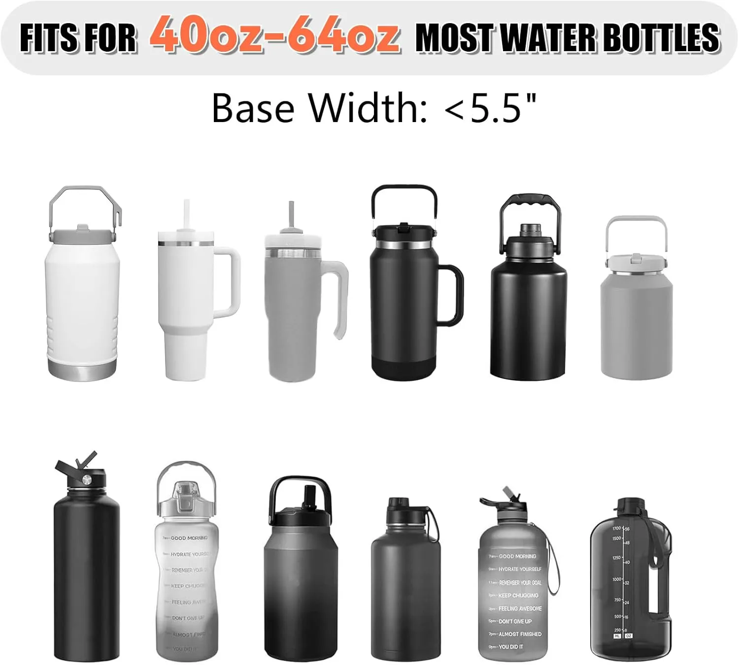 Water Bottle Carrier with Strap Water Bottle Holder with Strap Water Bottle Carrier Bag, Water Bottle Bag with Phone Pocket for Walking, Hiking, Cycling