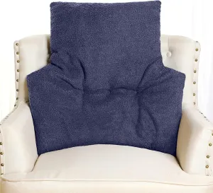 Weysat Fleece Back Support Pillow for Recliners, Chair Cushion Lumbar Support Reading Corner Pillow for Office Couch Sofa Low Back Pain Relief Rest(Dark Blue)