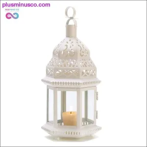 White Moroccan Style Lantern ll Plusminusco.com