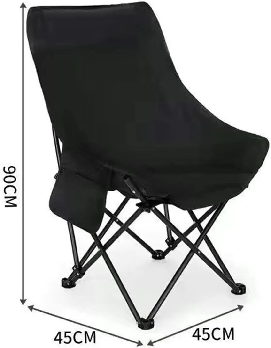 Widened High Back Chair Outdoor Folding Camping Chair Multifunctional Home Portable Fishing Stool(Pink)