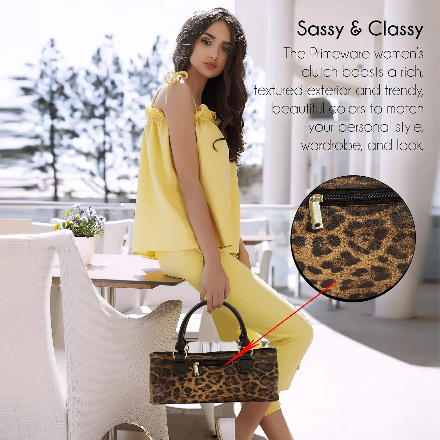 Wine Clutch Bag (Thermal Insulated) Trendy Women’s Carry Tote | Holds Red & White 750mL Bottles | Trendy Fashion | Incl. Portable Waiter-Style Corkscrew (Cougar)