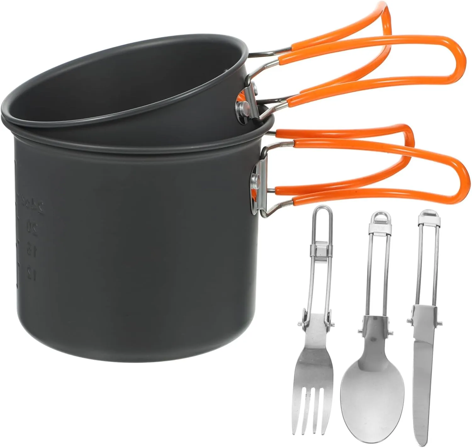 Yardwe 1set Portable Camping Cookware Set Person Picnic Pots Utensils Kit for Outdoor Cooking Hiking and Backpacking Lightweight Easy to Clean