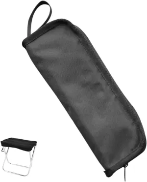 Yardwe Small Foldable Bench Portable Camping Stool Fisherman's Folding Stool Sturdy Metal Frame for Outdoor Adventures