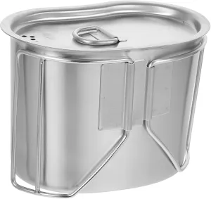 YARNOW Portable Stainless Steel Pot Outdoor Camping Kettle Water Jug for Boiling