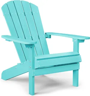 YEFU Adirondack Chair Plastic Weather Resistant, Patio Chairs 5 Steps Easy Installation, Looks Exactly Like Real Wood, Widely Used in Outdoor, Fire Pit, Deck, Outside, Garden, Campfire Chairs (Aruba)