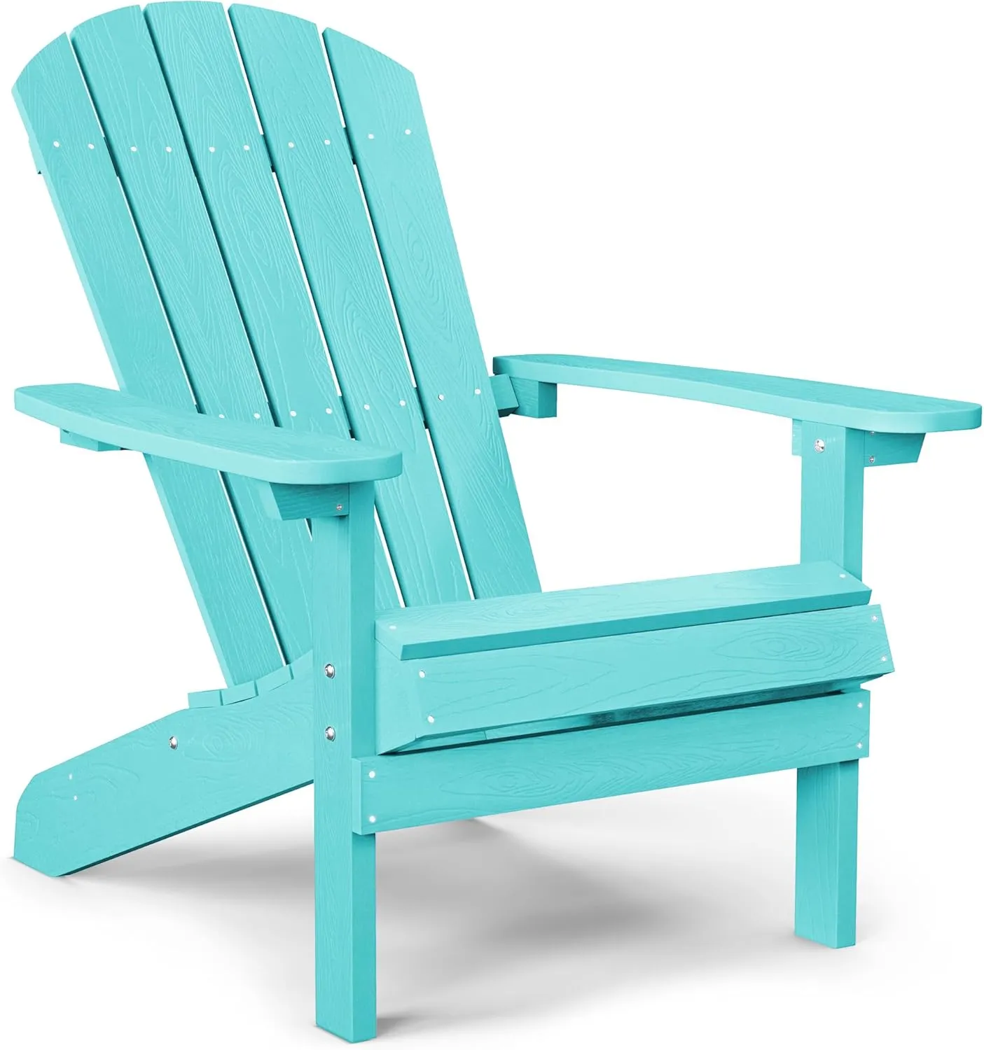 YEFU Adirondack Chair Plastic Weather Resistant, Patio Chairs 5 Steps Easy Installation, Looks Exactly Like Real Wood, Widely Used in Outdoor, Fire Pit, Deck, Outside, Garden, Campfire Chairs (Aruba)