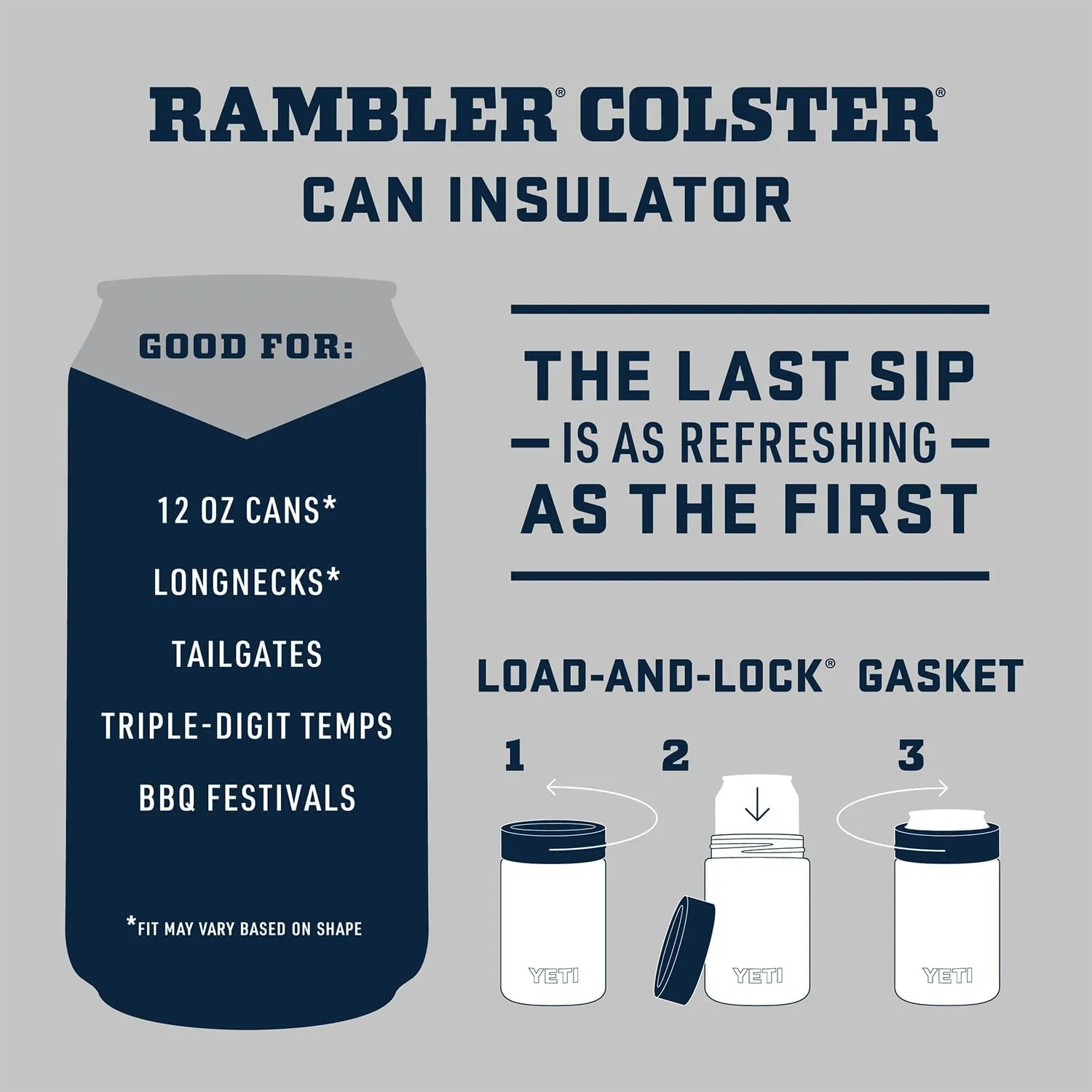 YETI Rambler 12 oz. Colster Can Insulator for Standard Size Cans