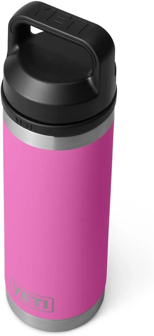 YETI Rambler 18 oz Bottle, Leakproof, Vacuum Insulated, Stainless Steel with Chug Cap, Wildflower Fuchsia