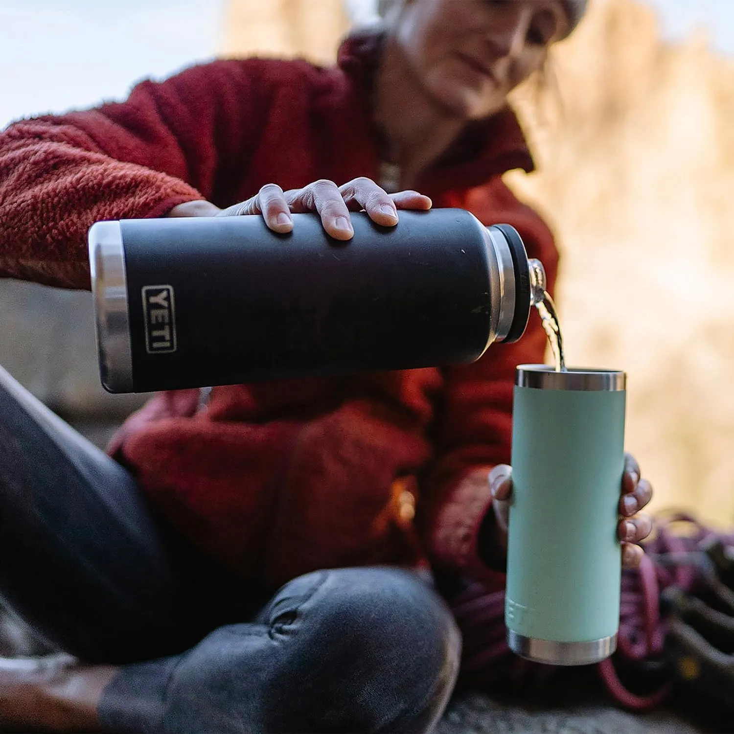 YETI Rambler 46 oz Bottle, Vacuum Insulated, Leakproof, Stainless Steel with Chug Cap