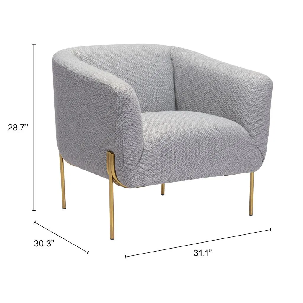 Zuo Micaela Armchair Gray