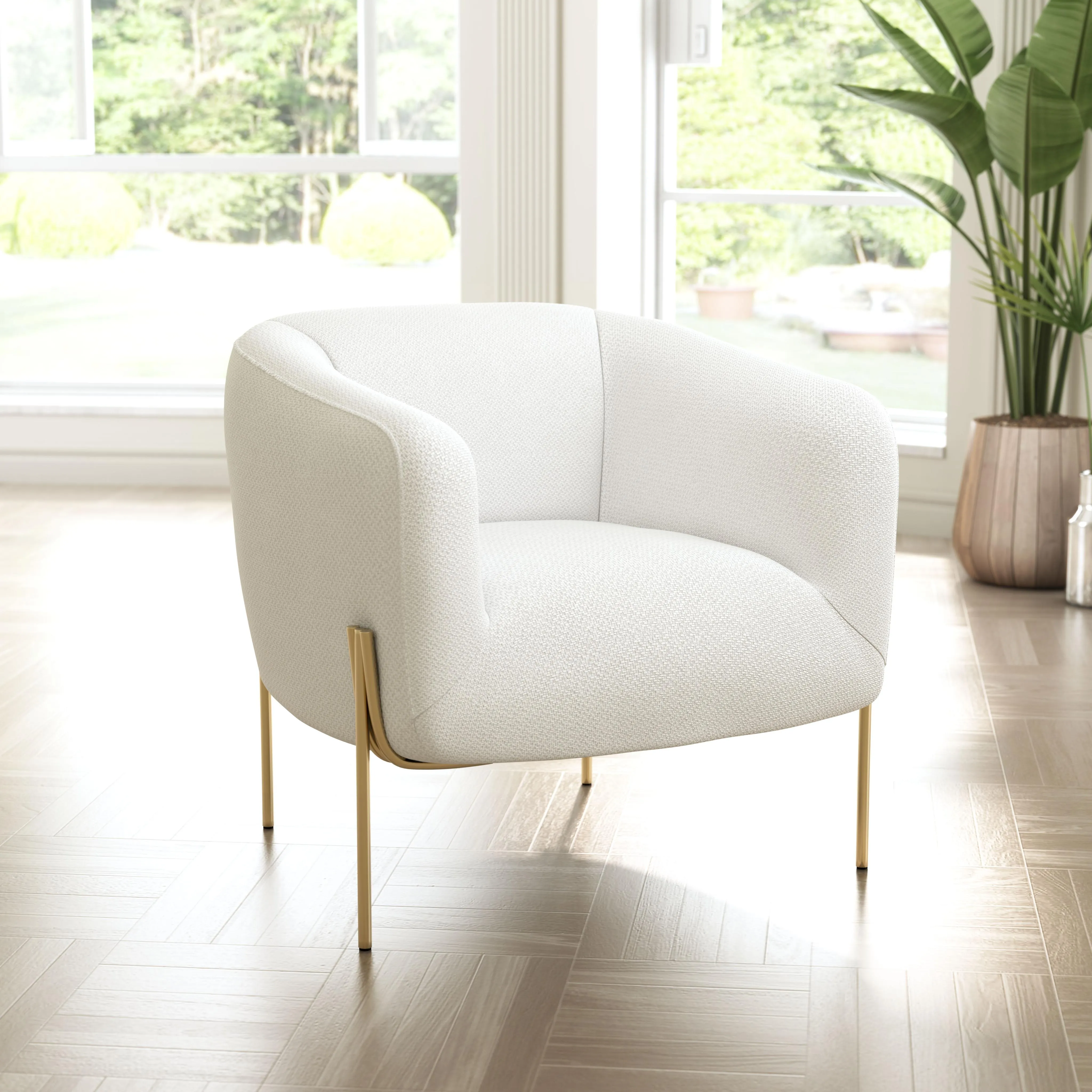 Zuo Micaela Armchair Ivory