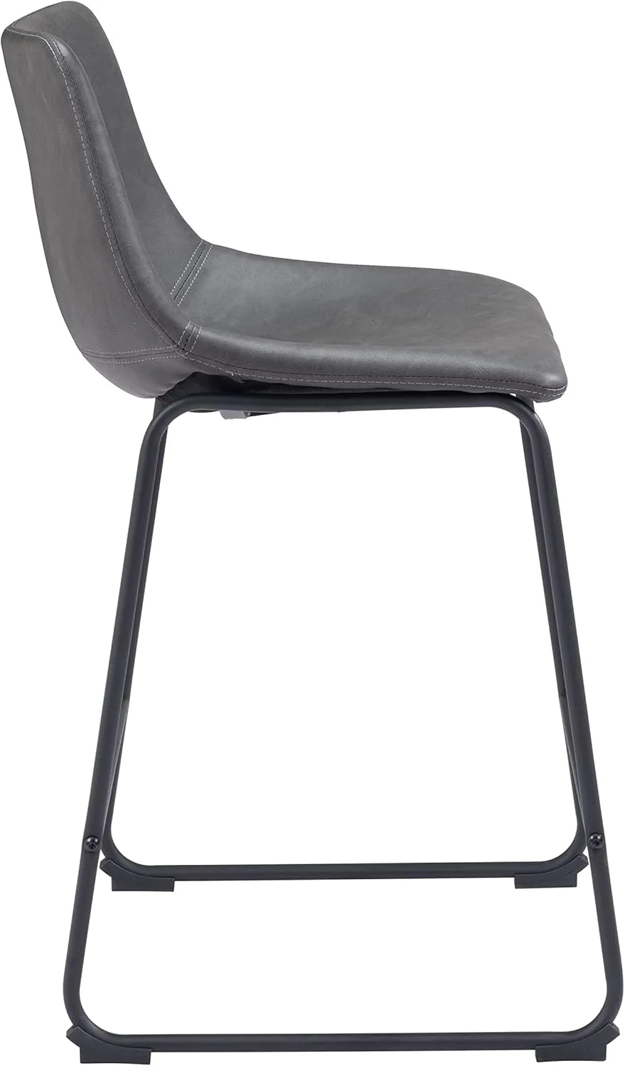 Zuo Modern Counter Chair Set, Charcoal, Black