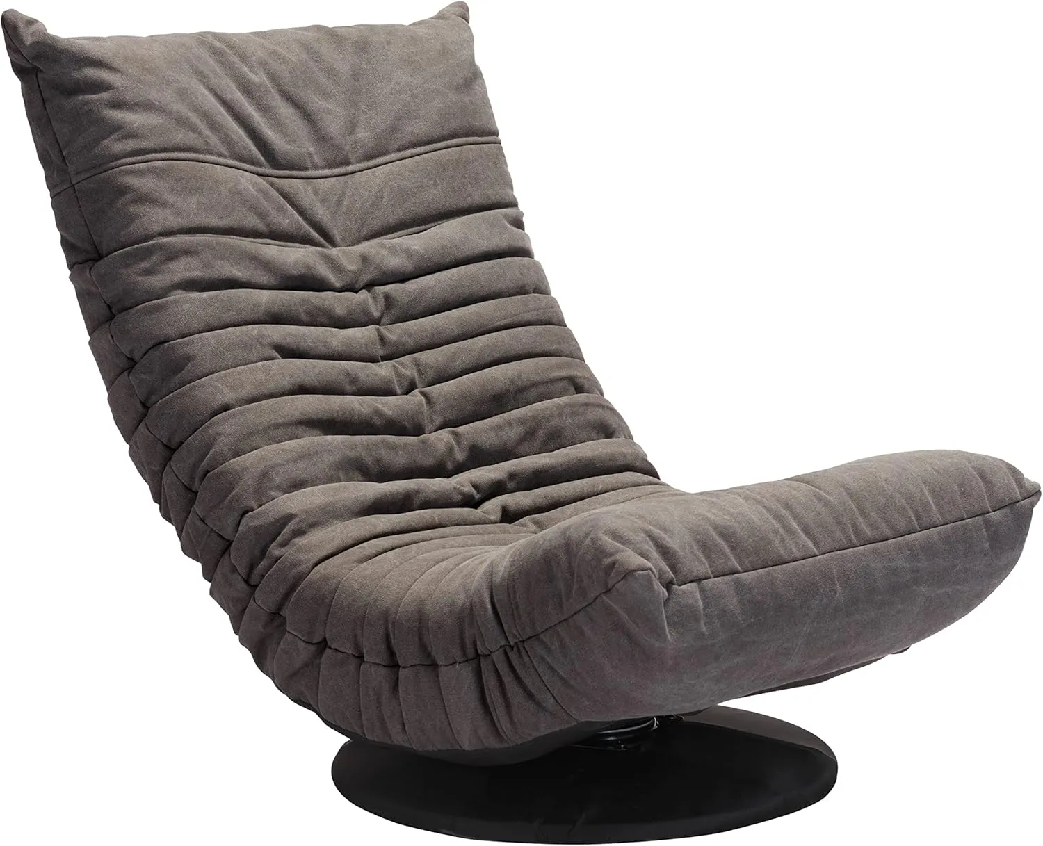 Zuo Modern Down Low Swivel Chair, Gray